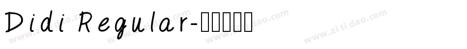 Didi Regular字体转换